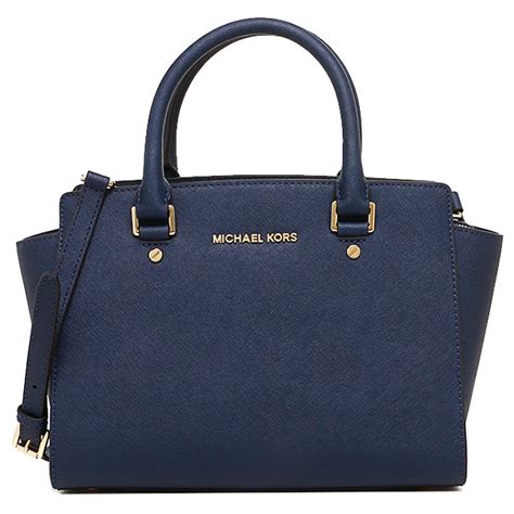 michael kors selma medium top zip satchel navy saffiano|Michael Kors selma satchel.